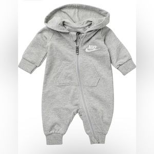 Nike Baby Hooded Onesie - Heather Grey